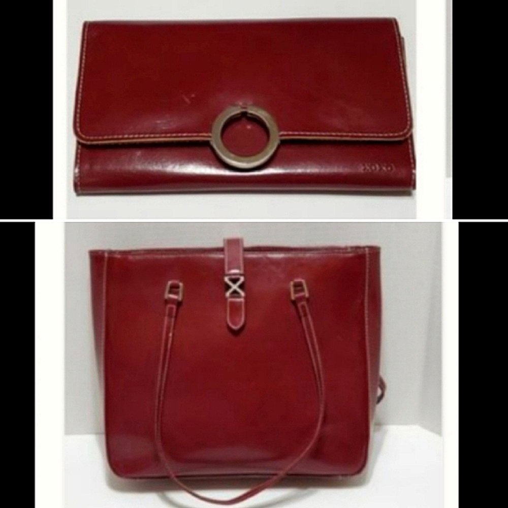 Leather Handbag Purse & Wallet Color Ox Blood